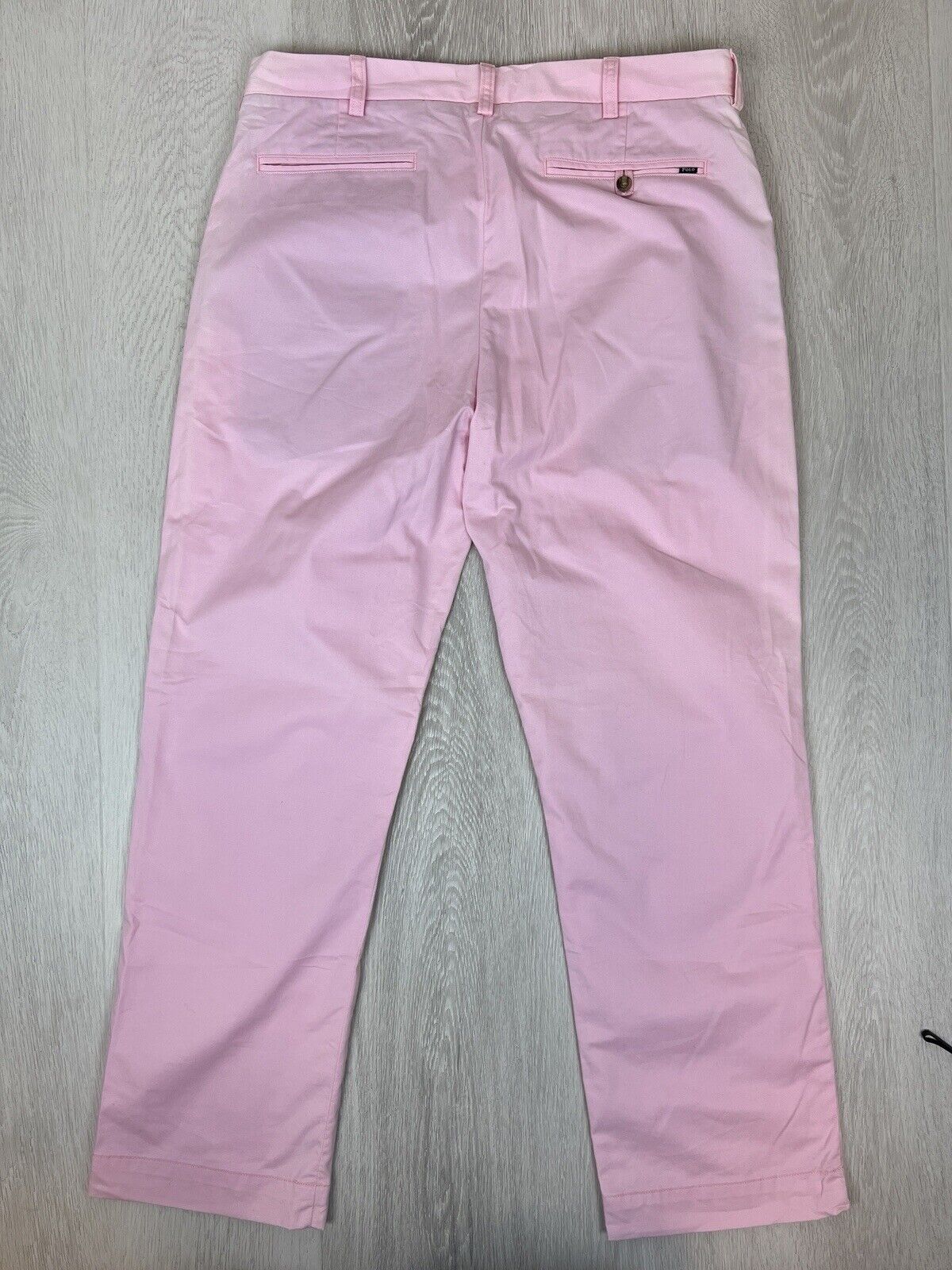 Polo Ralph Lauren Mens Classic Fit Stretch Pink Chinos Size 34/30