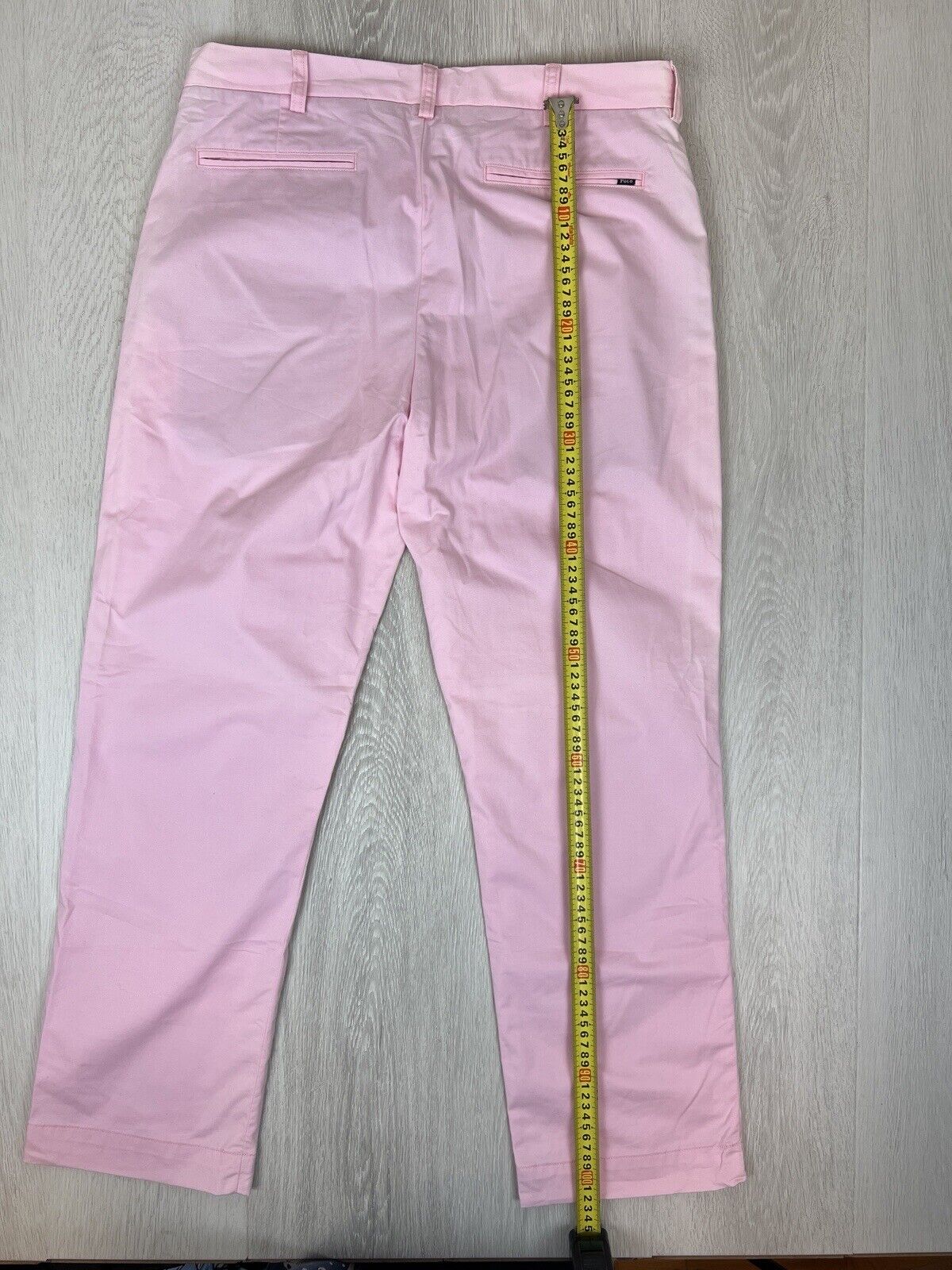 Polo Ralph Lauren Mens Classic Fit Stretch Pink Chinos Size 34/30
