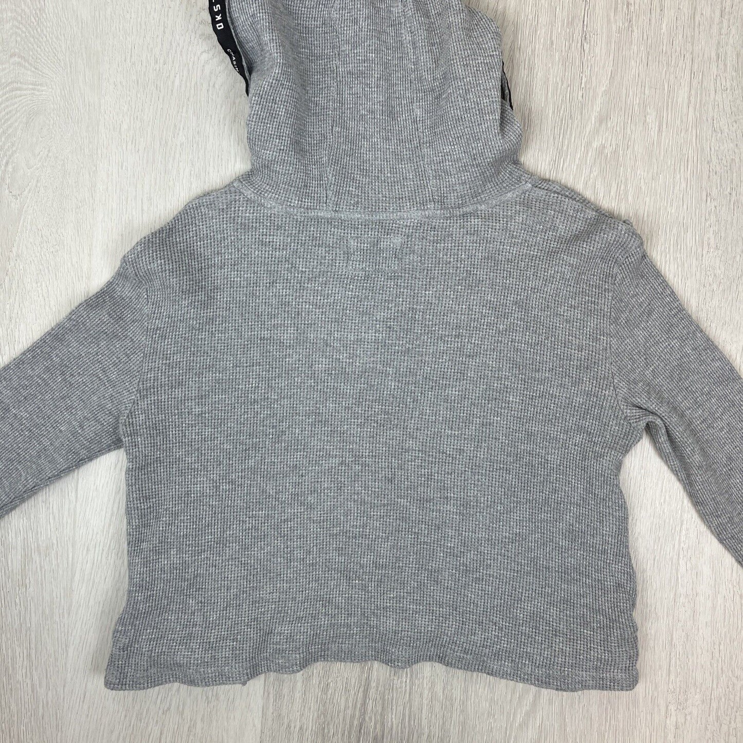 LSKD Womens Cropped Waffle Texture 1/4 Zip Hoodie Size 12