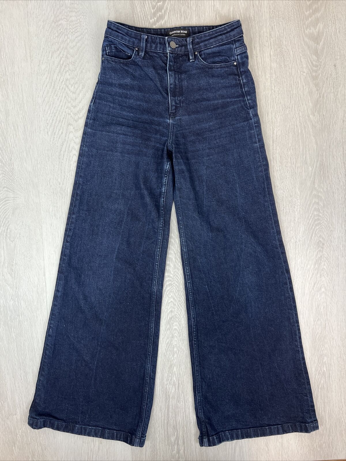Country Road Denim Womens Black Wide-Leg Jeans Size 6
