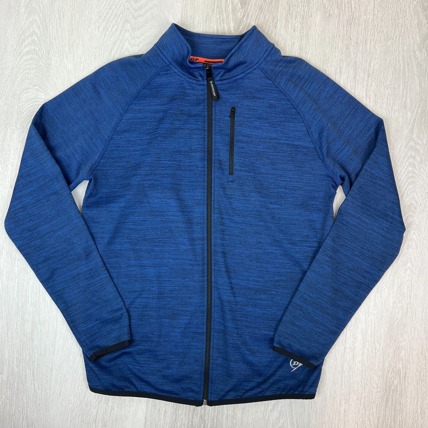 Dunlop Mens Full Zip Tech Fleece Blue Sweater Size Large