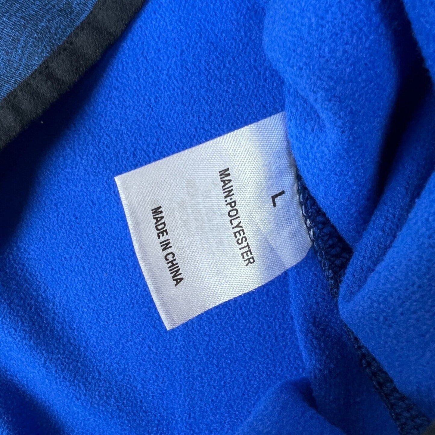 Dunlop Mens Full Zip Tech Fleece Blue Sweater Size Large