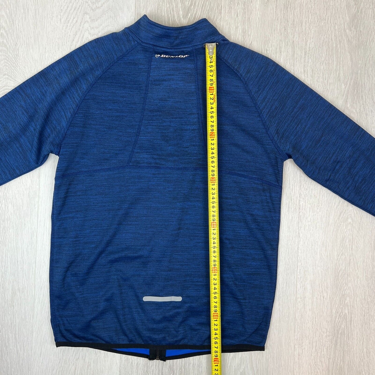 Dunlop Mens Full Zip Tech Fleece Blue Sweater Size Large