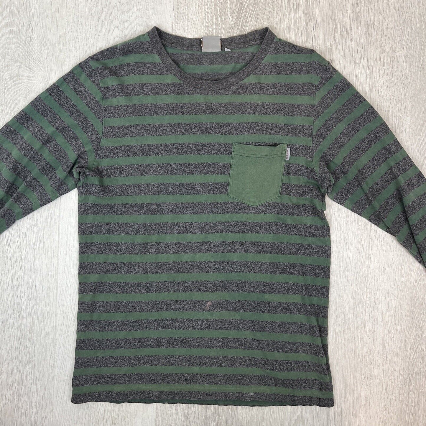 Carhartt Mens Striped Long Sleeve T-Shirt Size Medium
