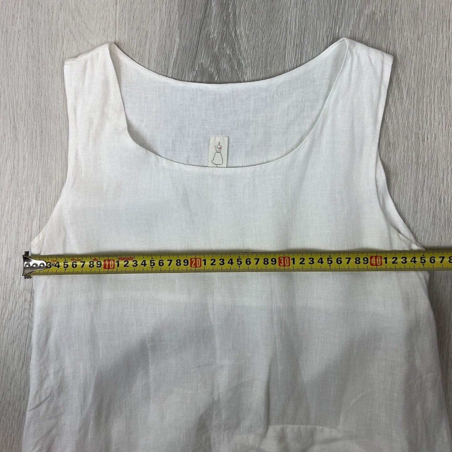 Chalet Womens 100% Linen White Dress Size Large