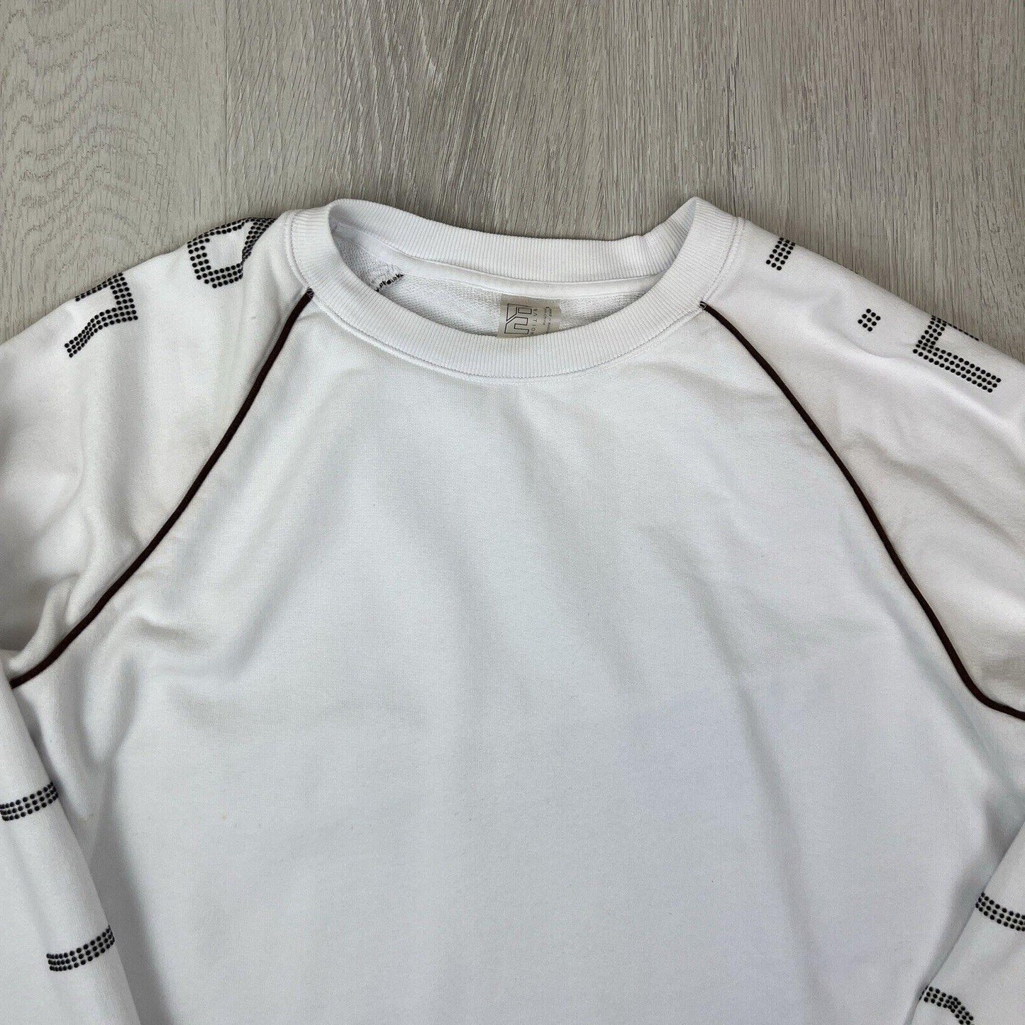 P.E Nation Womens White Cropped Pullover Sweatshirt Jumper Size Small