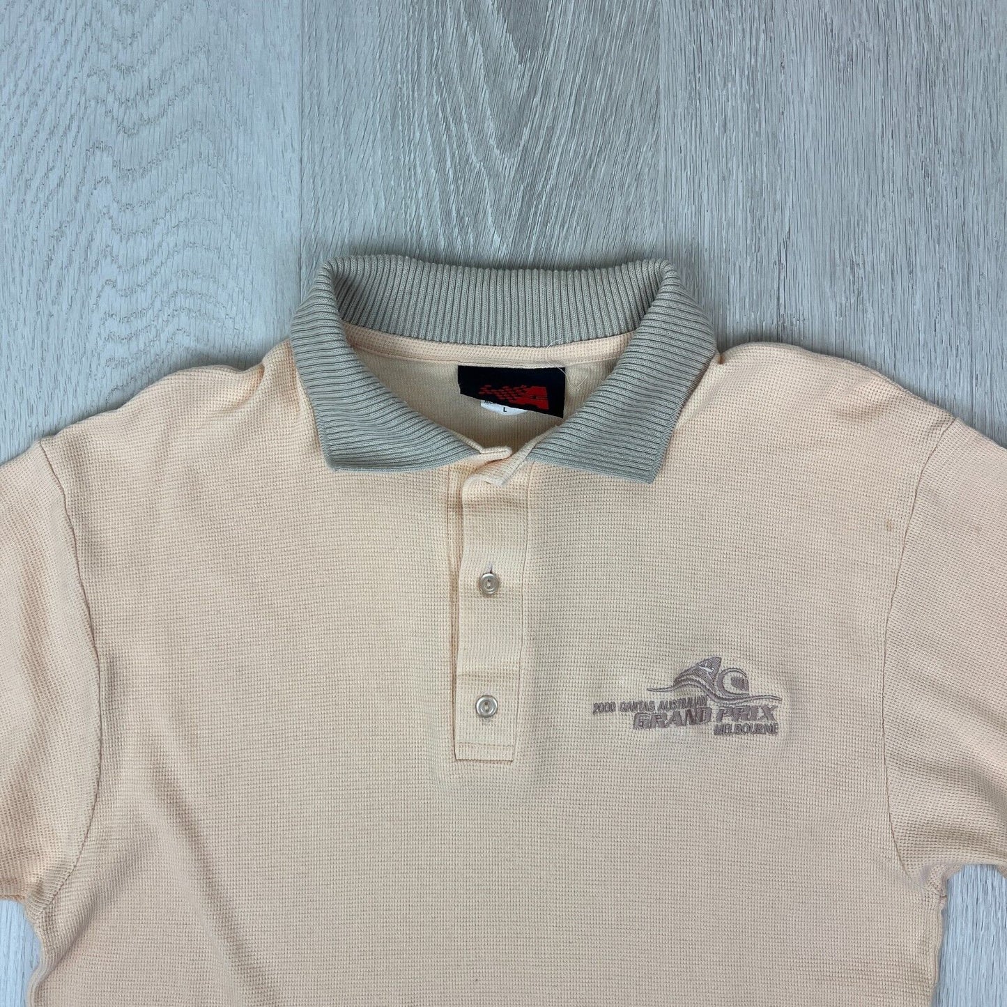 Vintage 2000 Qantas Australian Grand Prix Formula 1 Mens Black Polo Shirt Size S
