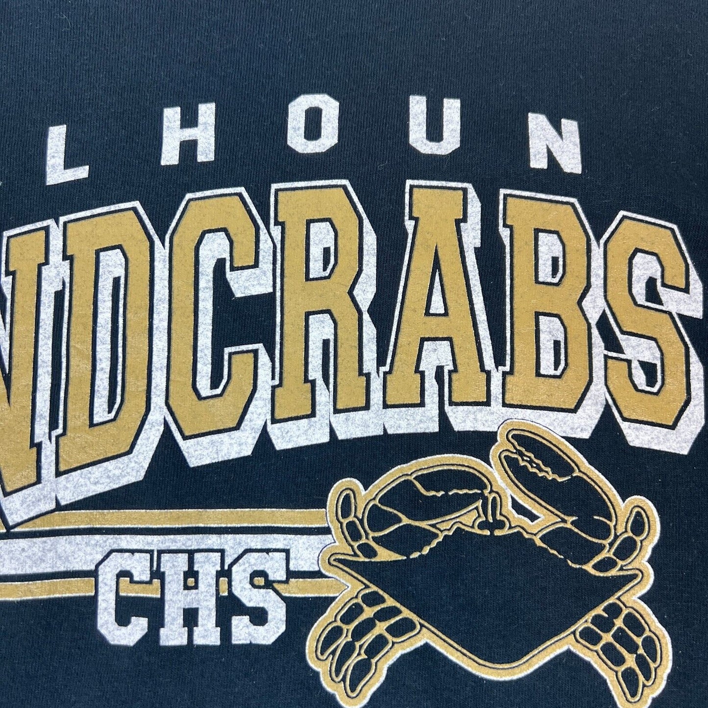 Calhoun Sandcrabs US Sports Texas High Scool Mens Black T-Shirt Size XL Approx
