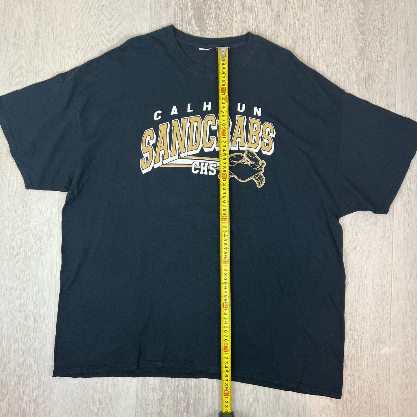 Calhoun Sandcrabs US Sports Texas High Scool Mens Black T-Shirt Size XL Approx