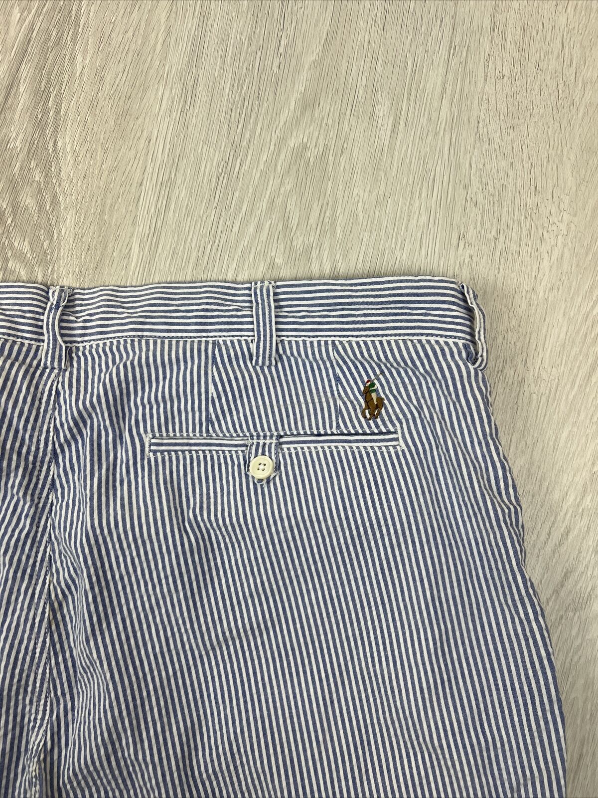 Polo Ralph Lauren Mens Stretch Straight Striped Cotton Pants Size 36/30