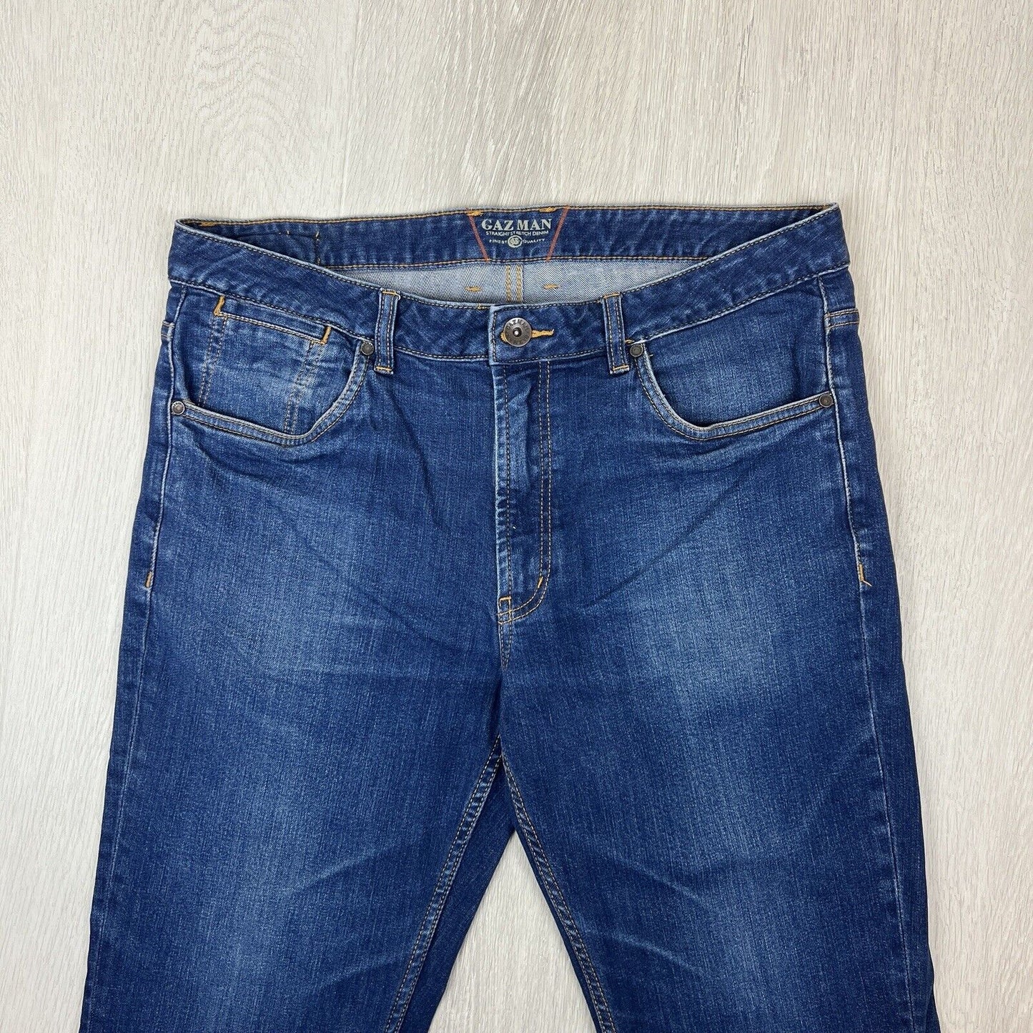 Gazman Mens Straight Stretch Denim Jeans Size 34
