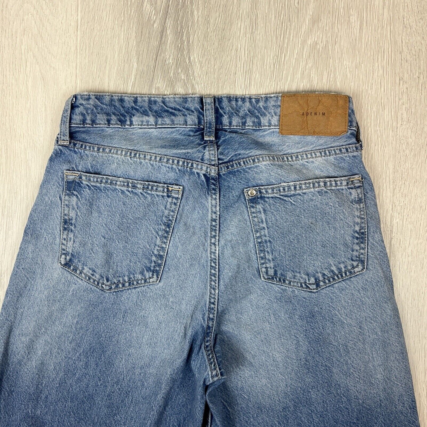 H&M &Denim Womens Baggy Wide Loose Fit Jeans Size 2 US