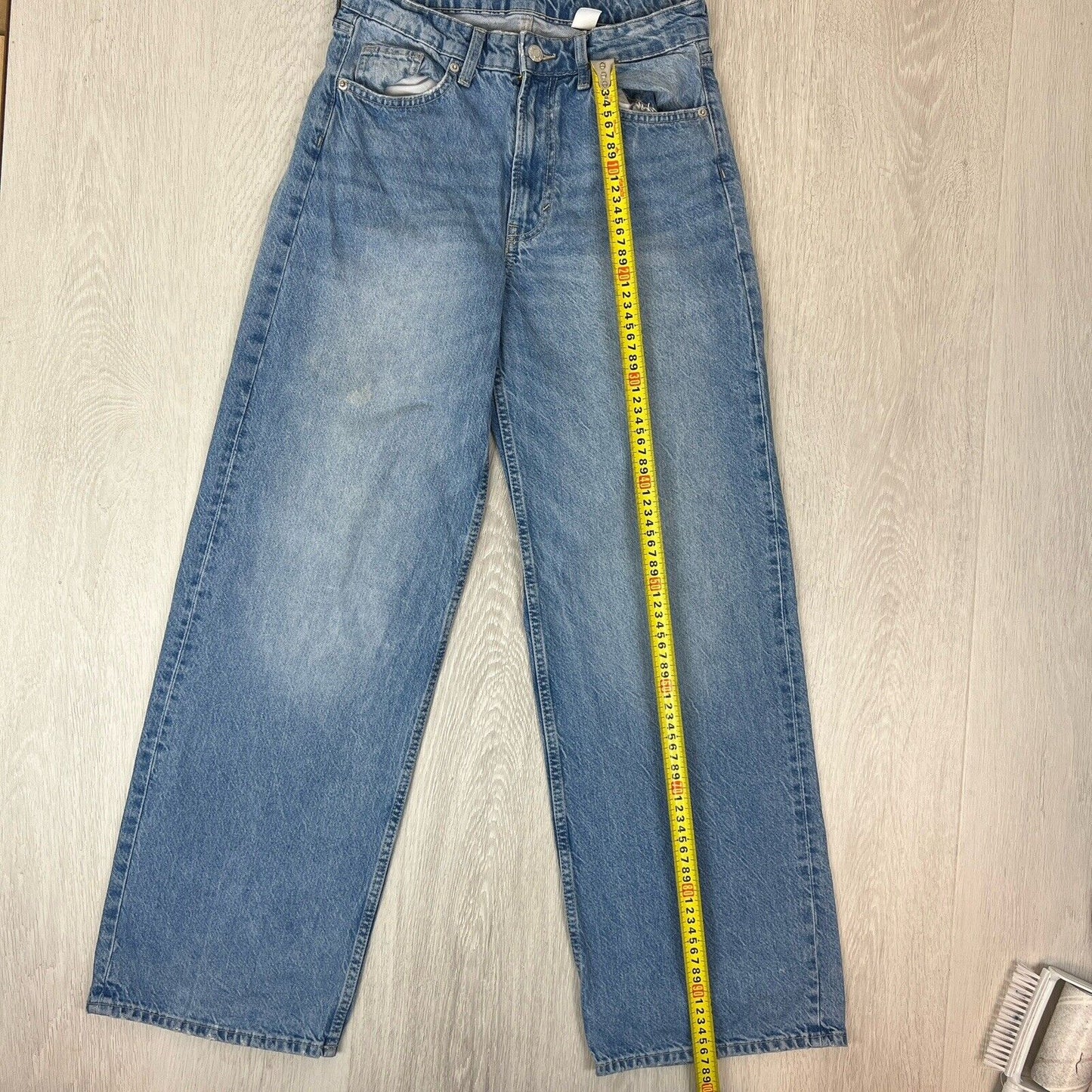 H&M &Denim Womens Baggy Wide Loose Fit Jeans Size 2 US