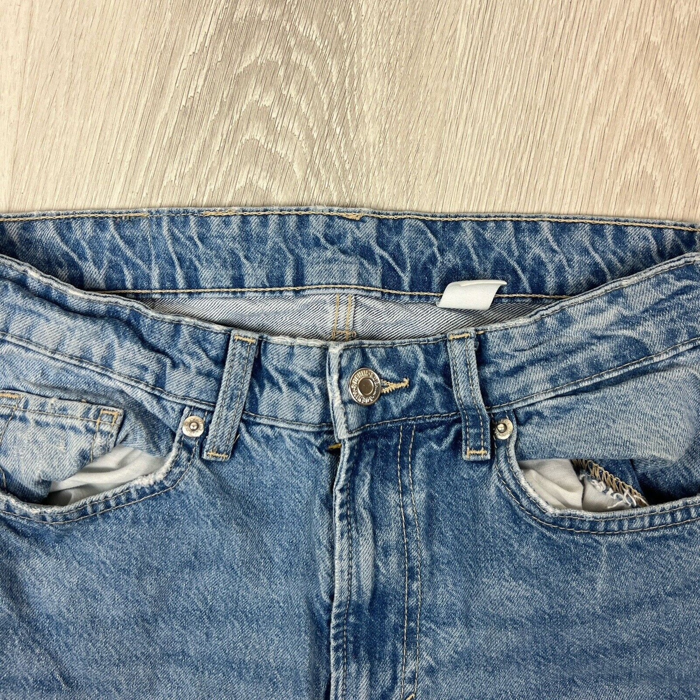 H&M &Denim Womens Baggy Wide Loose Fit Jeans Size 2 US