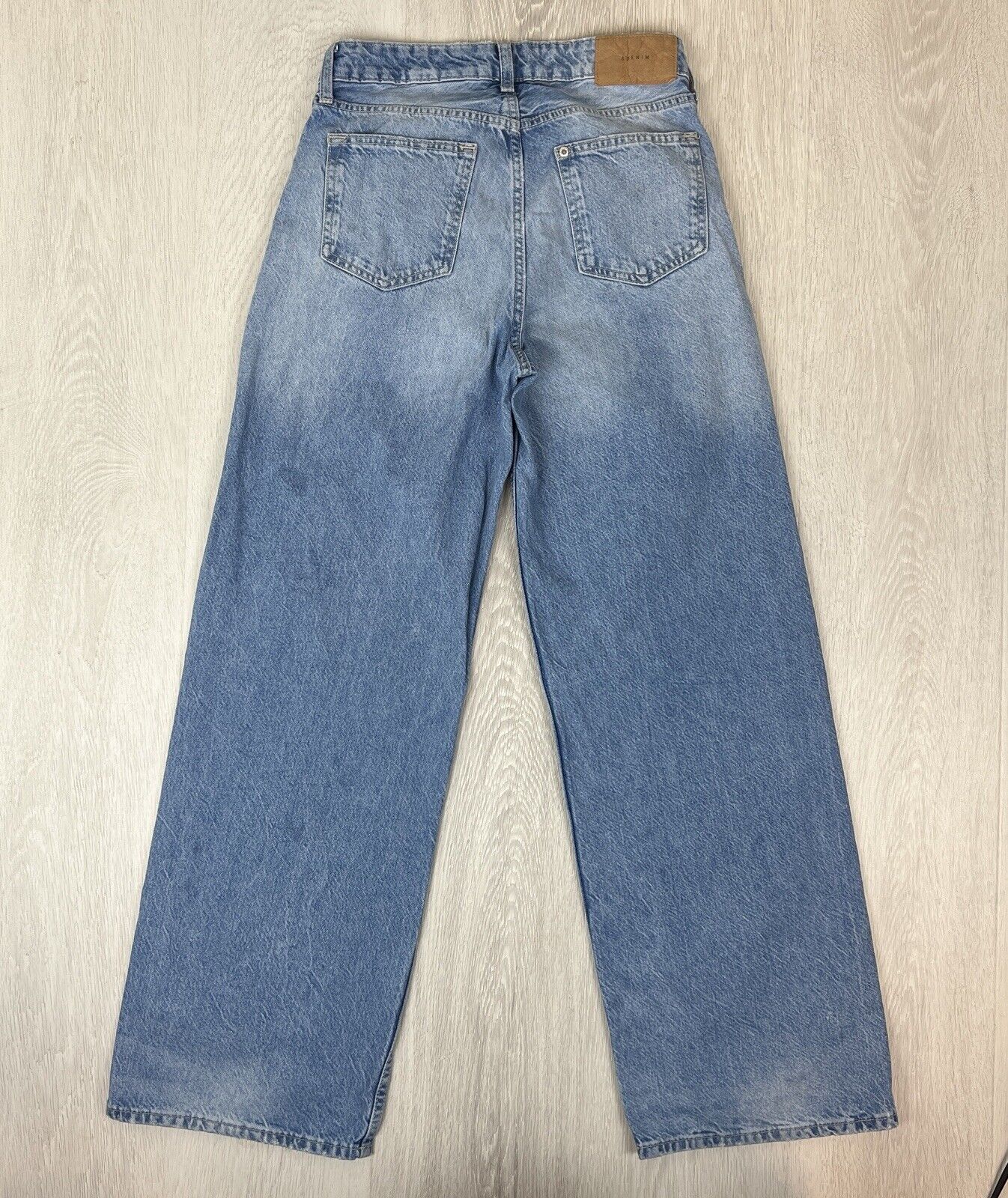 H&M &Denim Womens Baggy Wide Loose Fit Jeans Size 2 US