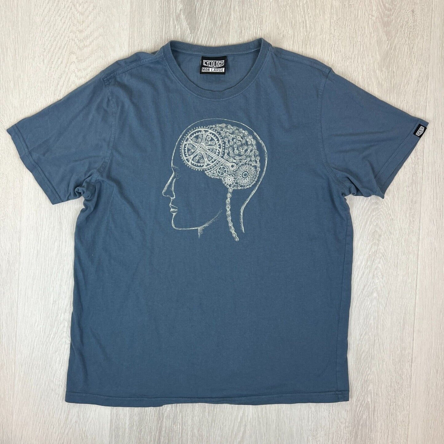 Cycology Mens Navy Blue Cycling T-Shirt Size Large