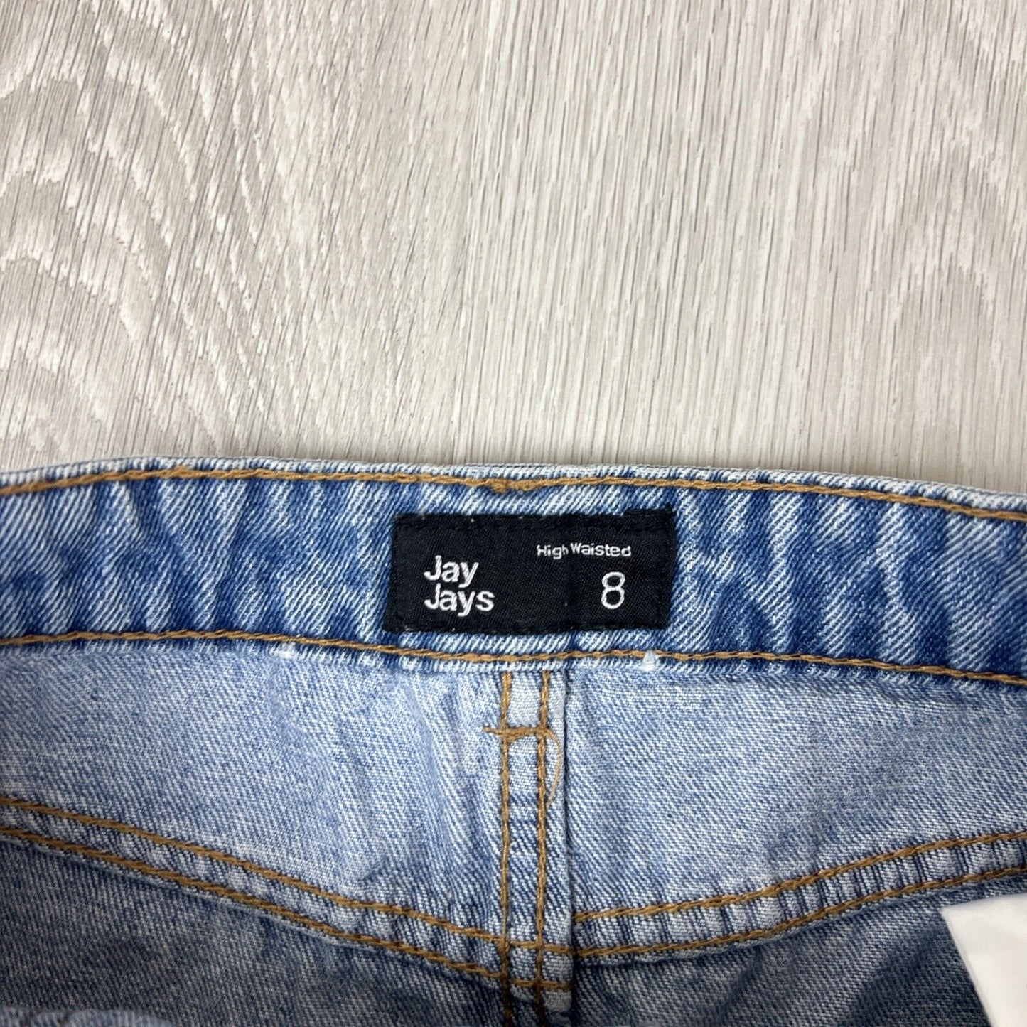 Jay Jays Womens Denim High Waisted Mini Skirt Size 10