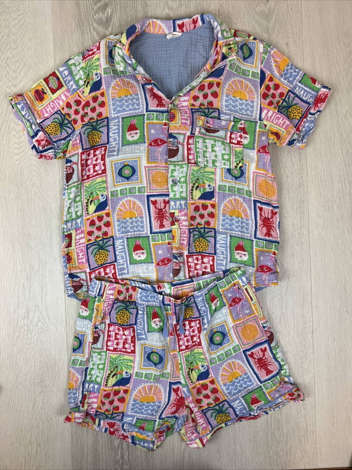 Cotton On Womens Summer Christmas Pyjama Set Size Medium