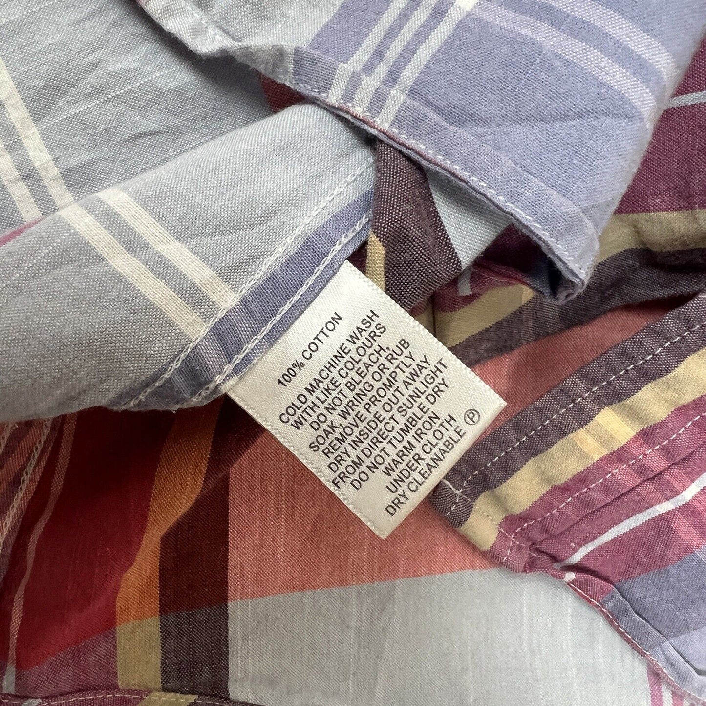 SABA Mens Short Sleeve Button Up Shirt Plaid Pattern Size XL