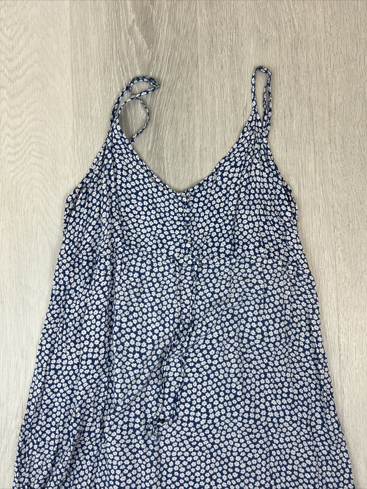 Luukse Womens Blue Floral Sleeveless Midi Dress Size Large