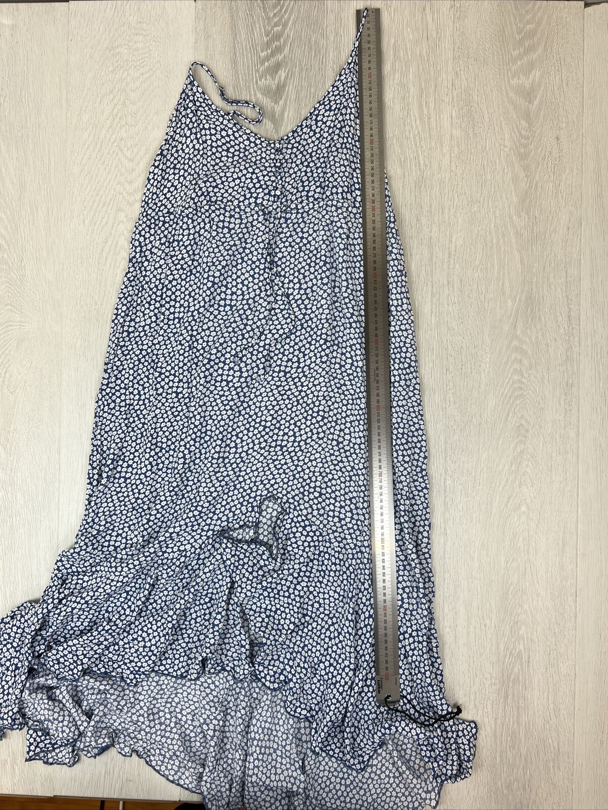 Luukse Womens Blue Floral Sleeveless Midi Dress Size Large