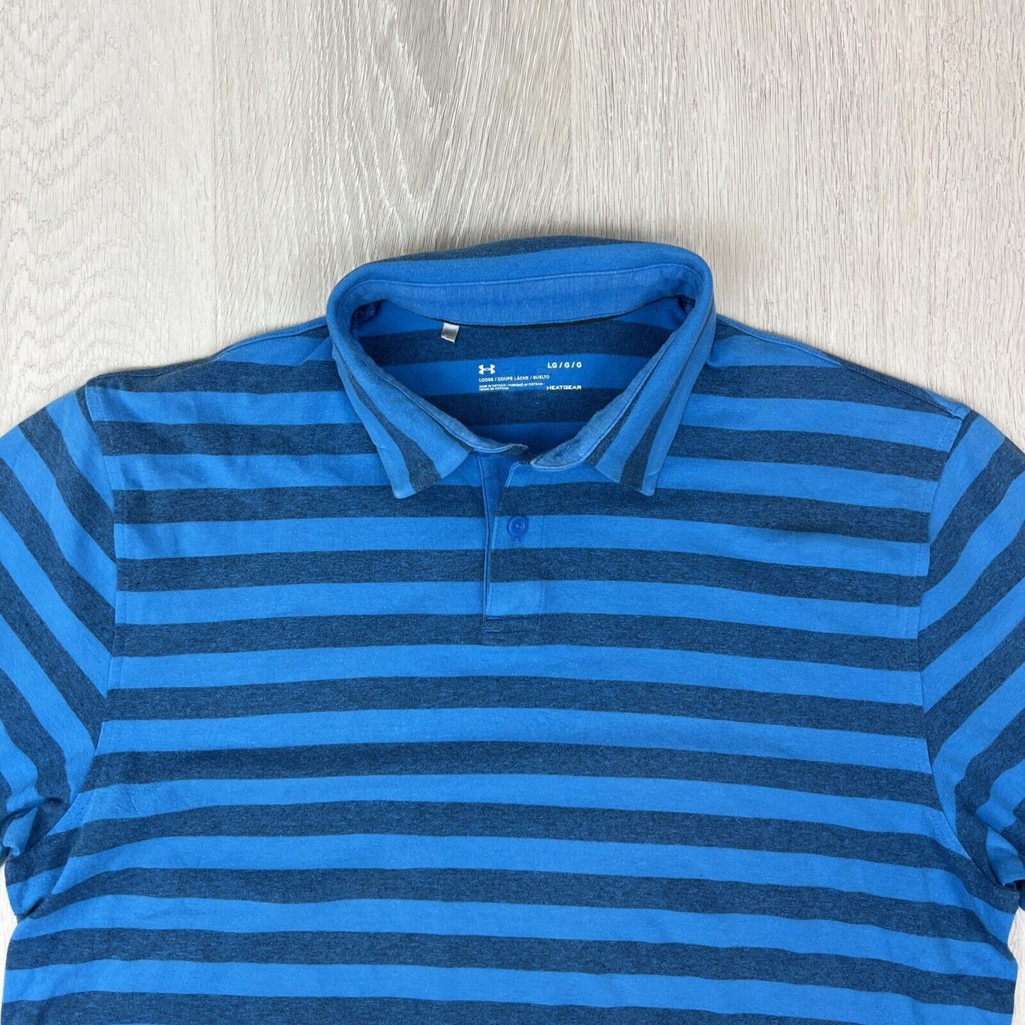 Under Armour Mens Striped Golf Polo Shirt Size Large