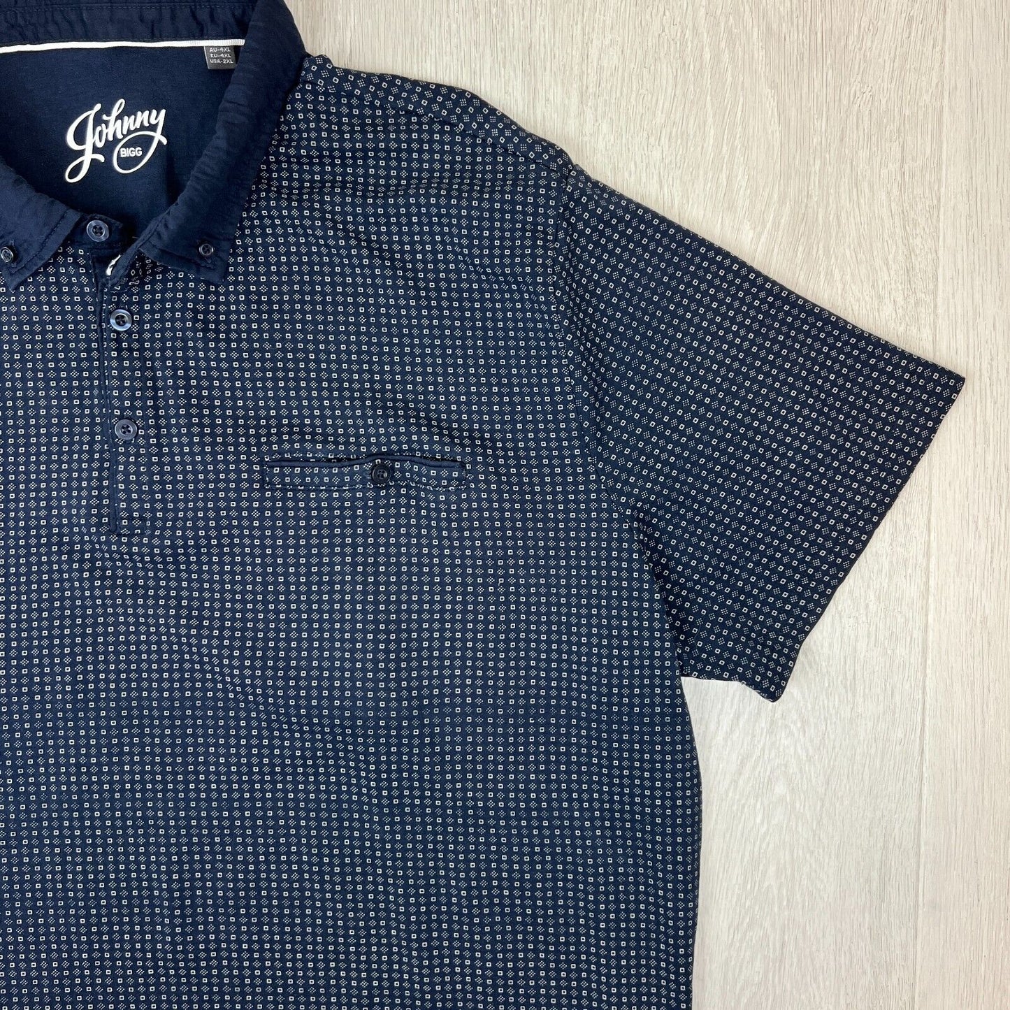 Johnny Bigg Mens Navy Blue Polo Shirt Size 4XL Plus Size