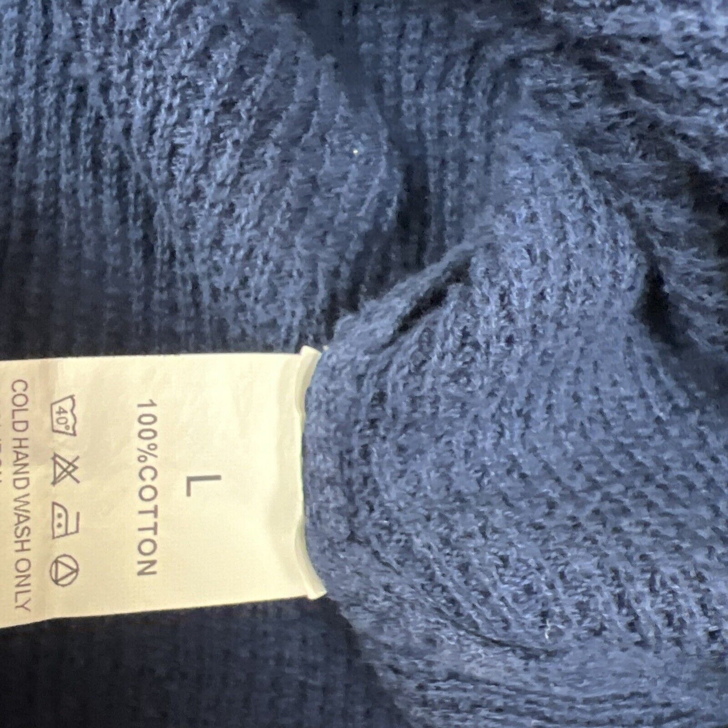 NTH Mens Navy Waffle Knit Singlet Tank Top Size Large