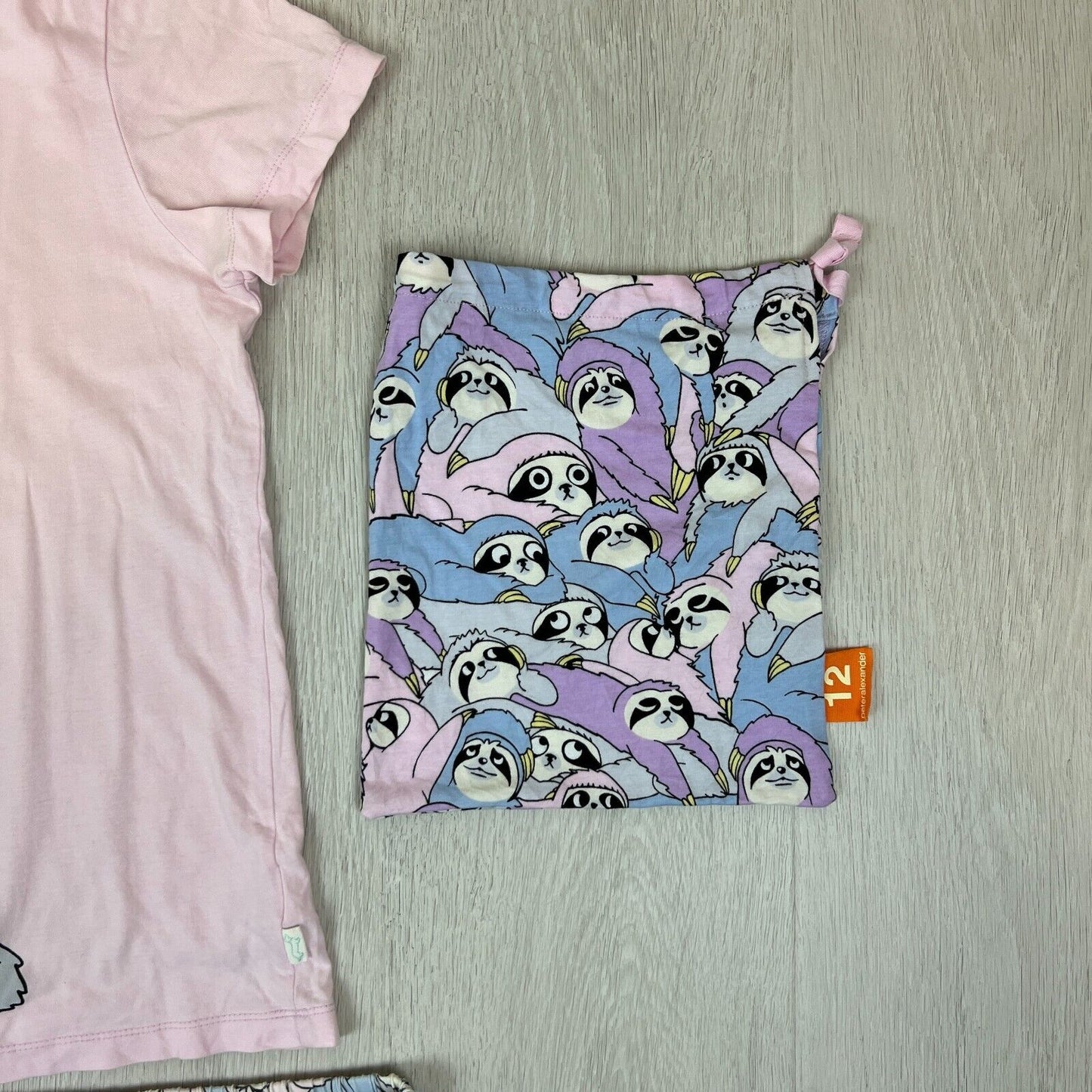 Peter Alexander Girls Huebucket Sloth Pyjama Set Size 12 Years
