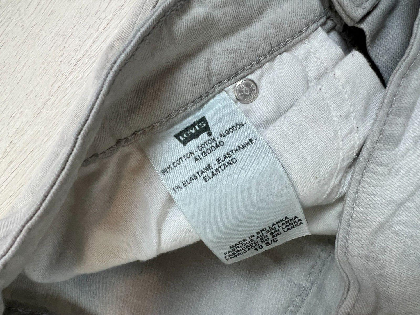 Levis Womens Skinny 511 Grey Denim Jeans Size 10