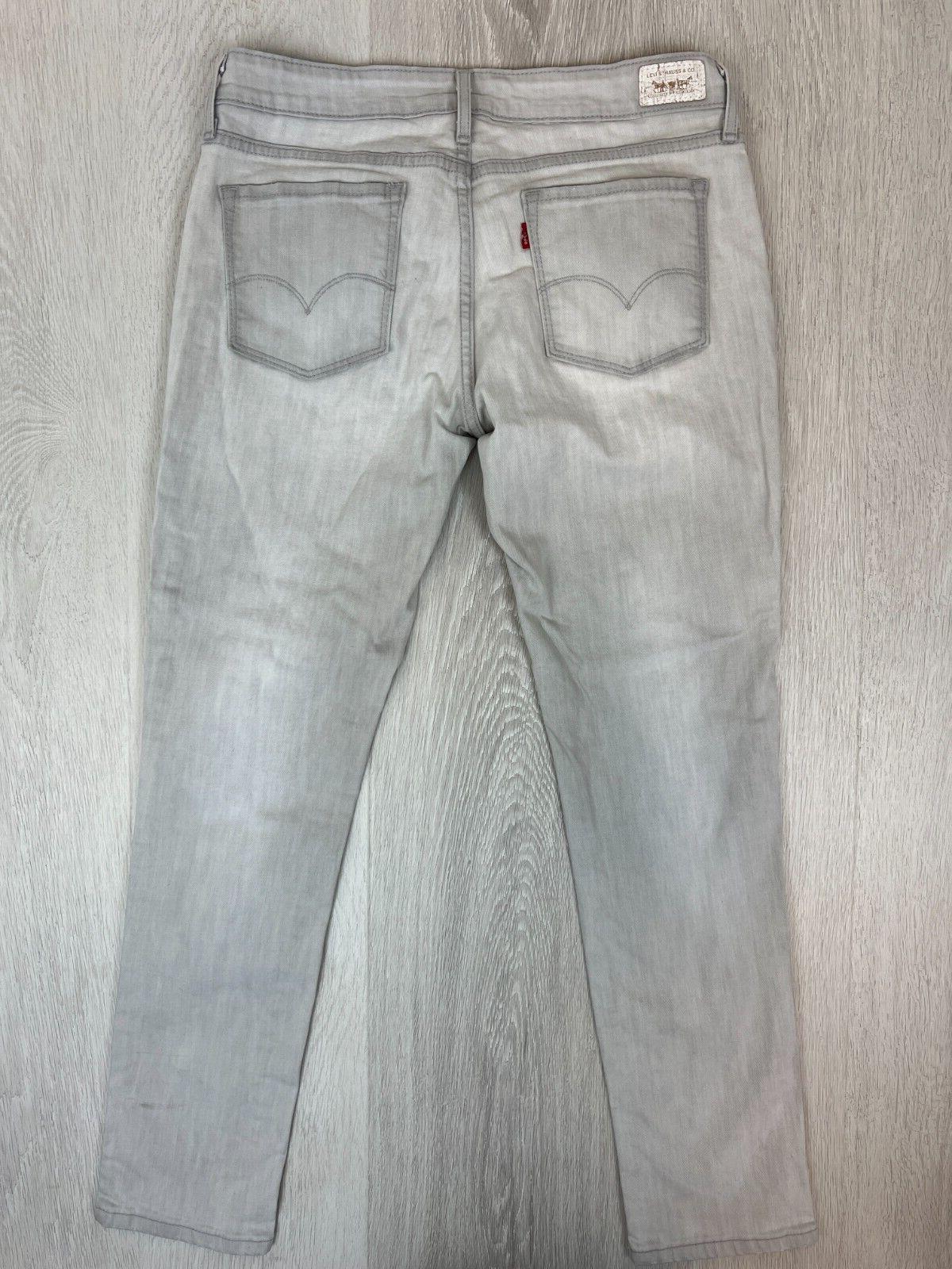 Levis Womens Skinny 511 Grey Denim Jeans Size 10