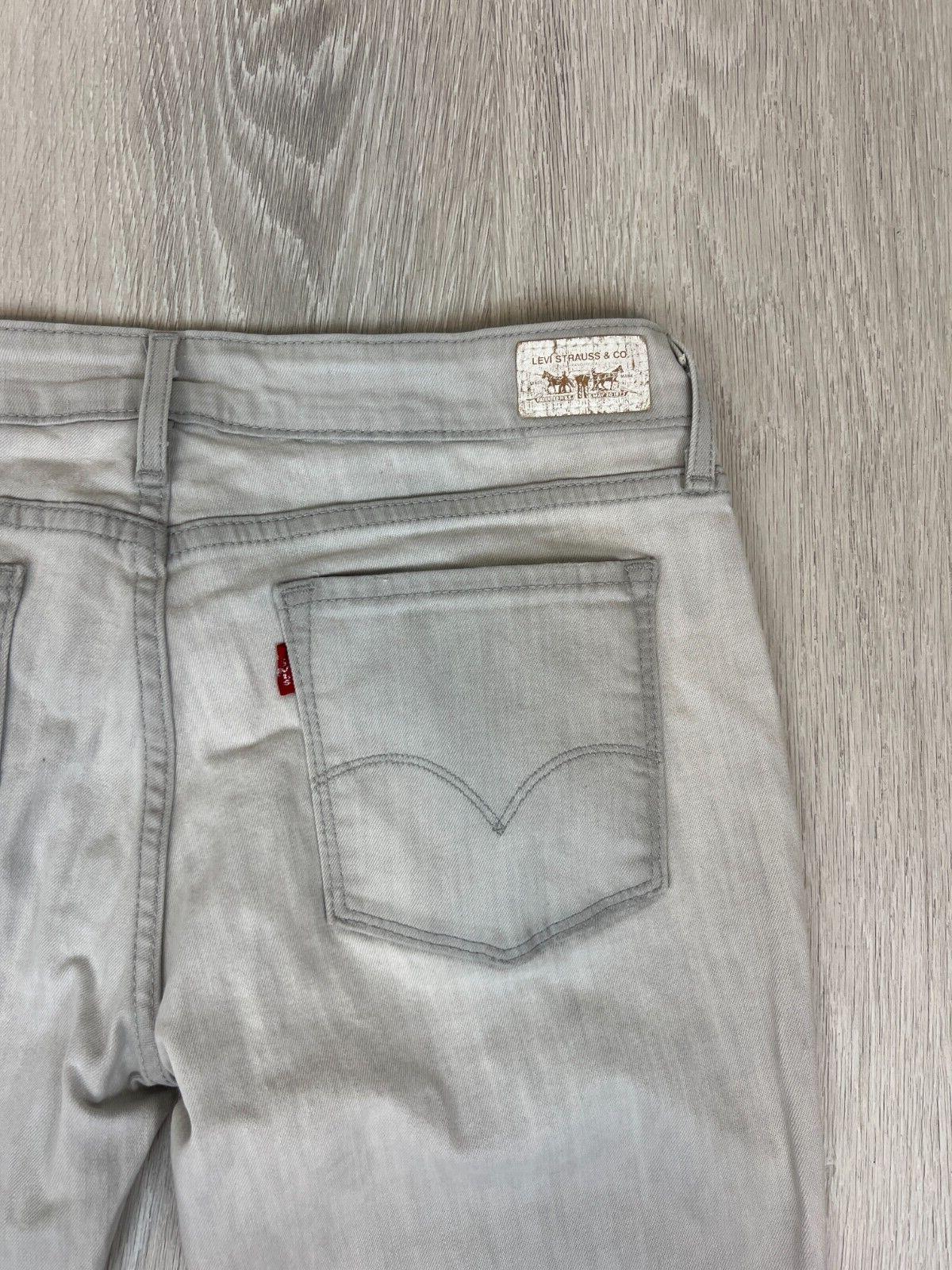 Levis Womens Skinny 511 Grey Denim Jeans Size 10