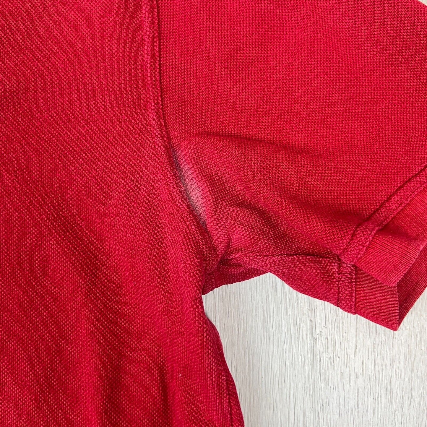 R.M. Williams Mens Red Polo Shirt Size Medium (Deodorant Issue under 1 arm)