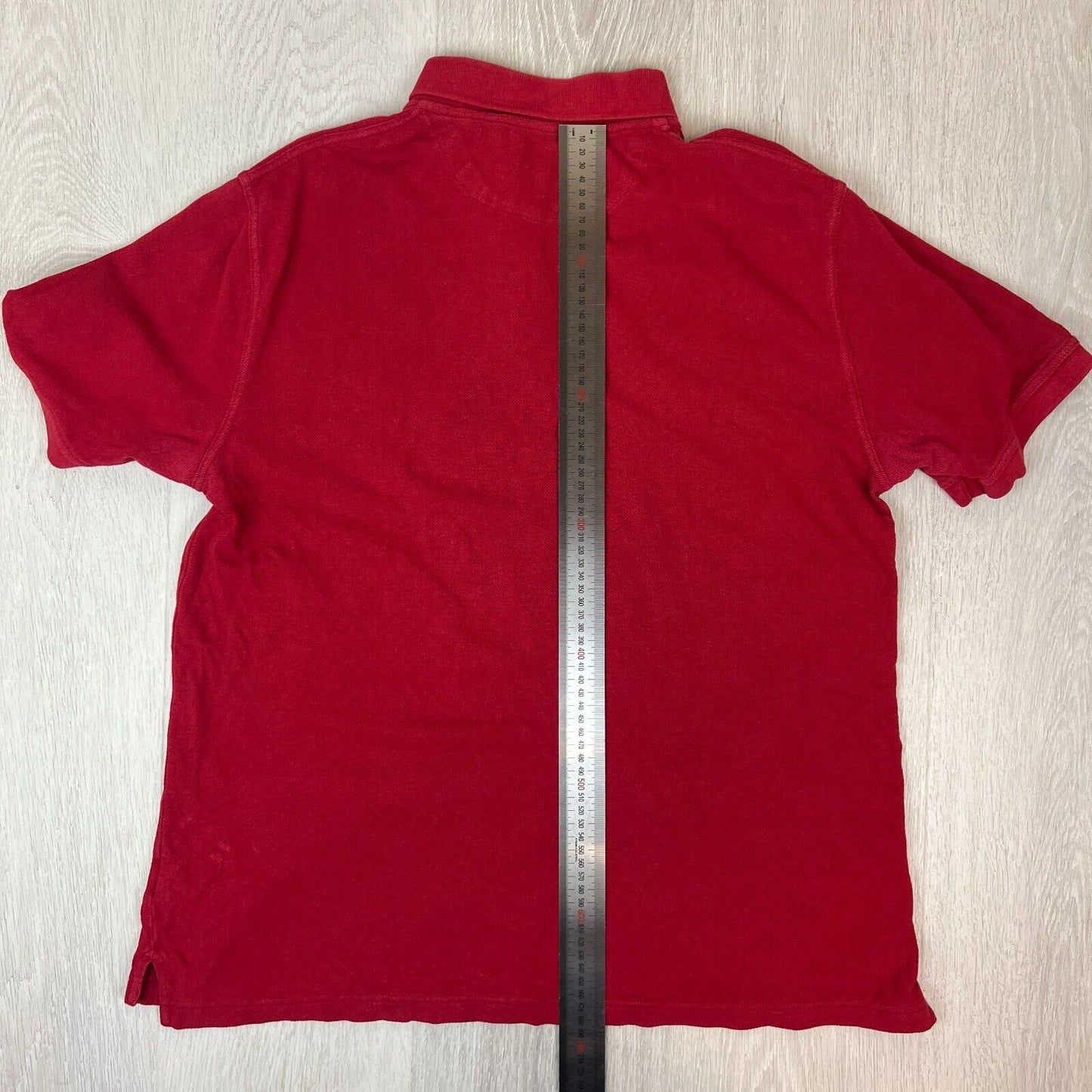 R.M. Williams Mens Red Polo Shirt Size Medium (Deodorant Issue under 1 arm)