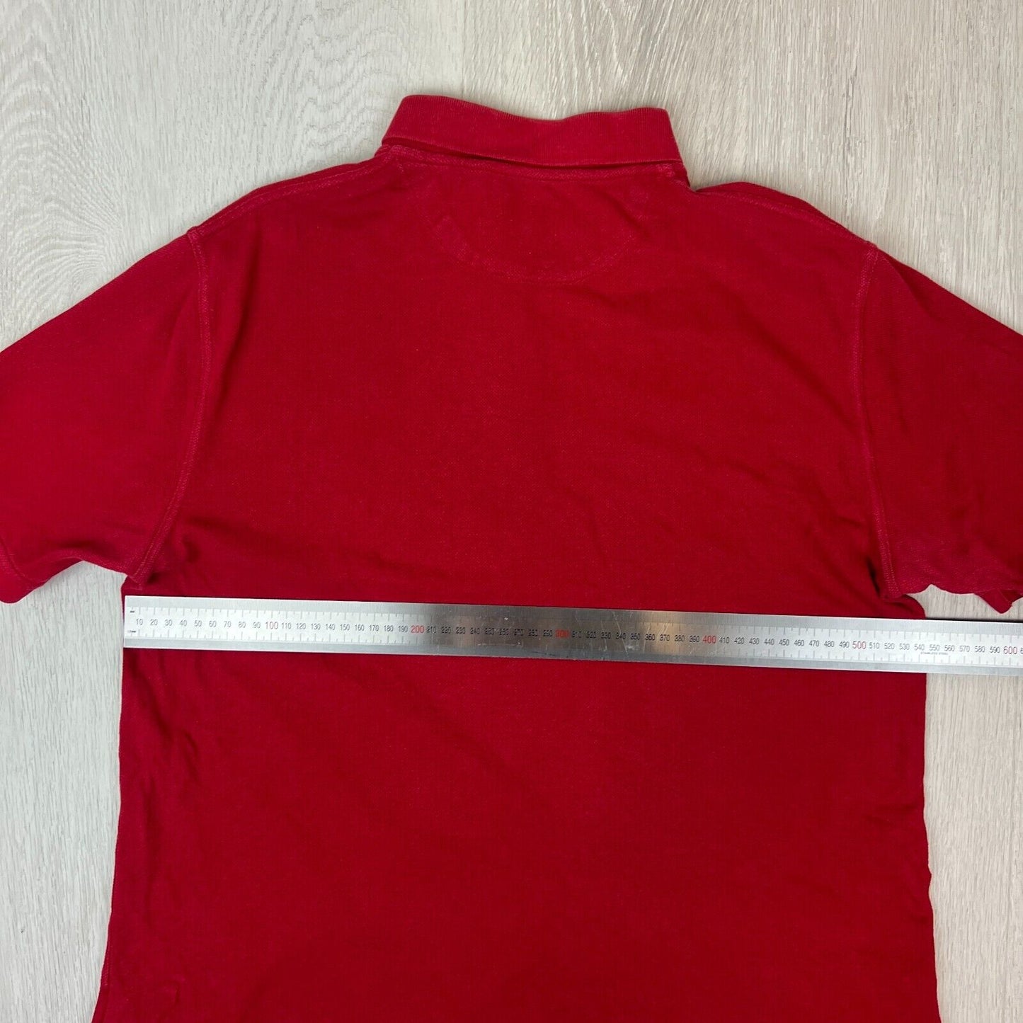 R.M. Williams Mens Red Polo Shirt Size Medium (Deodorant Issue under 1 arm)