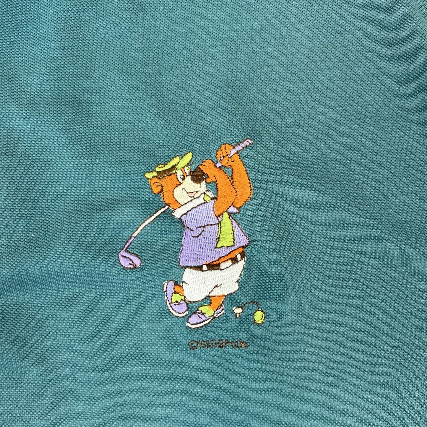 Vintage Bonds Mens Yogi Bear Golf Embroidered Polo Shirt Size XL