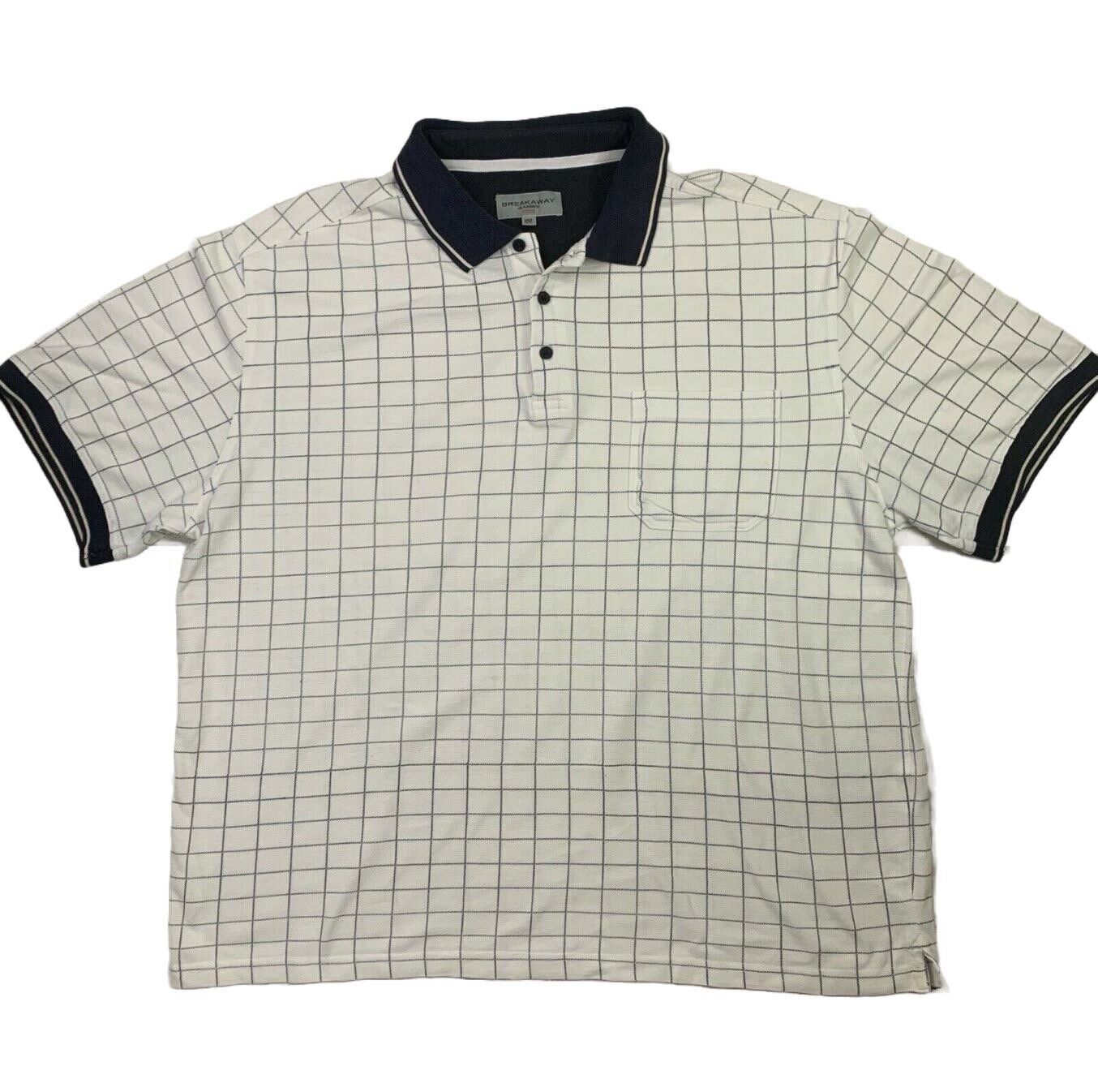 Breakaway Classics Mens White Polo Shirt Size XL/2XL Approx
