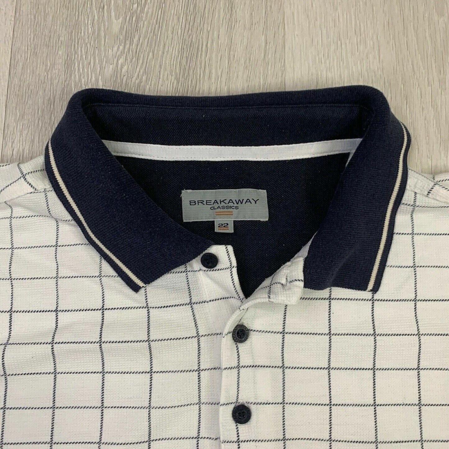 Breakaway Classics Mens White Polo Shirt Size XL/2XL Approx