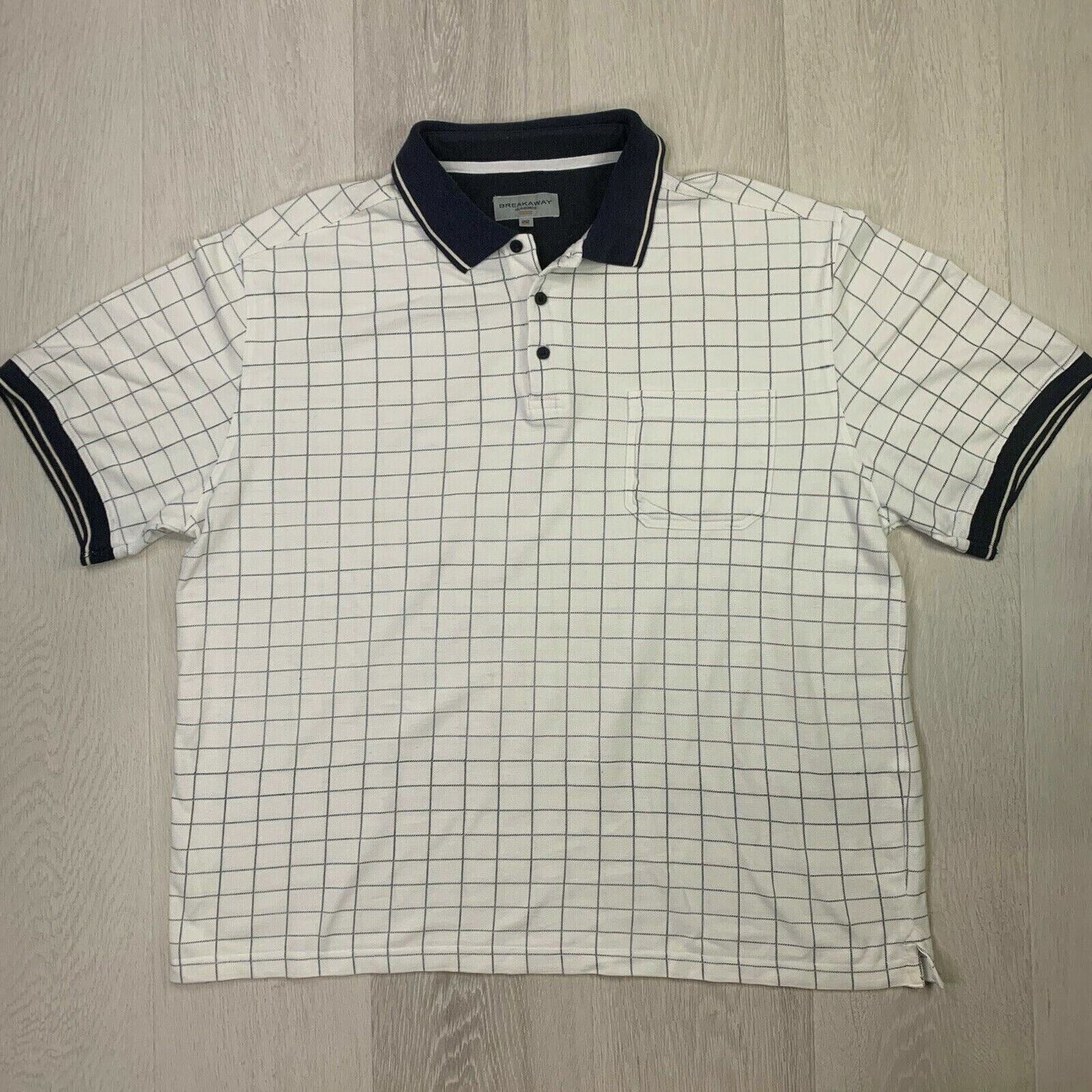 Breakaway Classics Mens White Polo Shirt Size XL/2XL Approx