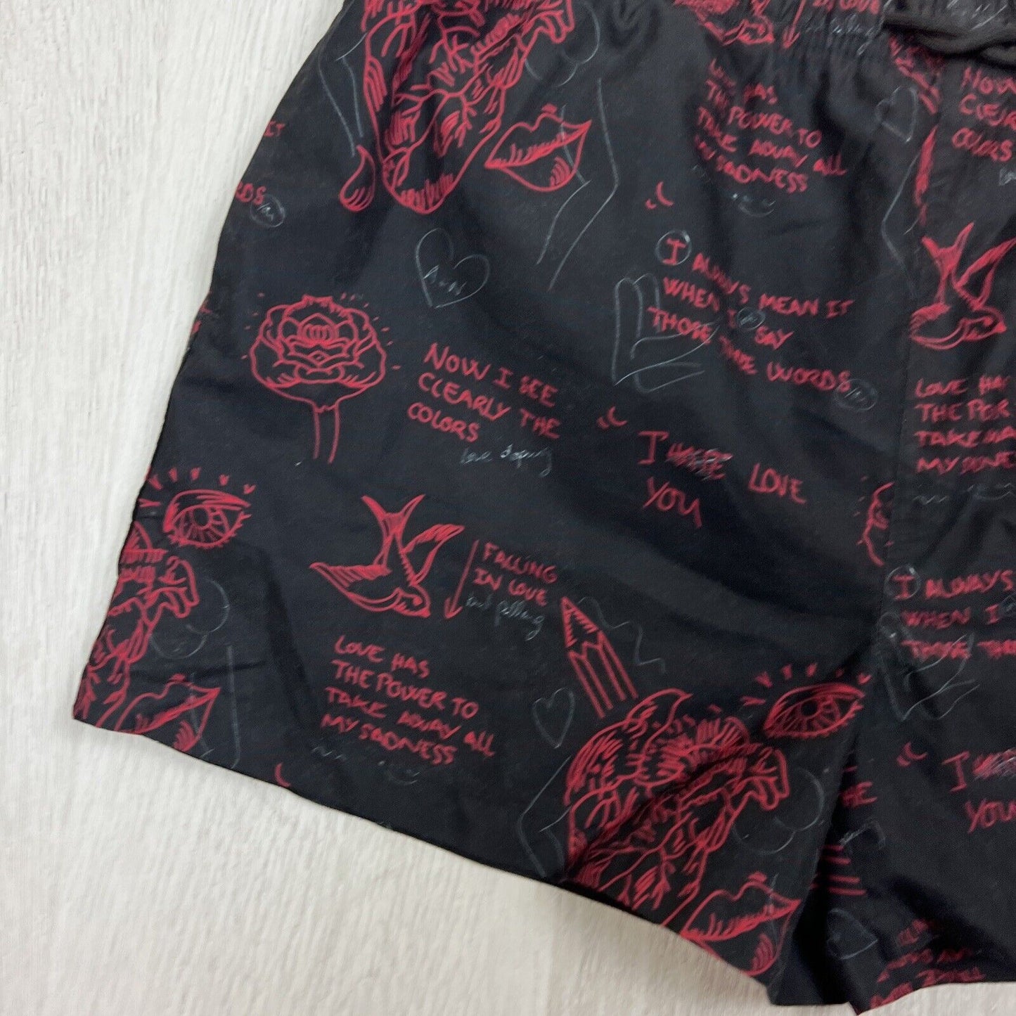 ZARA Mens Black Swim Shorts Board Shorts Beach Shorts Size XL
