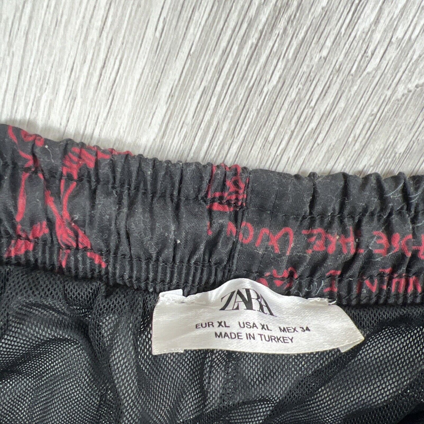 ZARA Mens Black Swim Shorts Board Shorts Beach Shorts Size XL