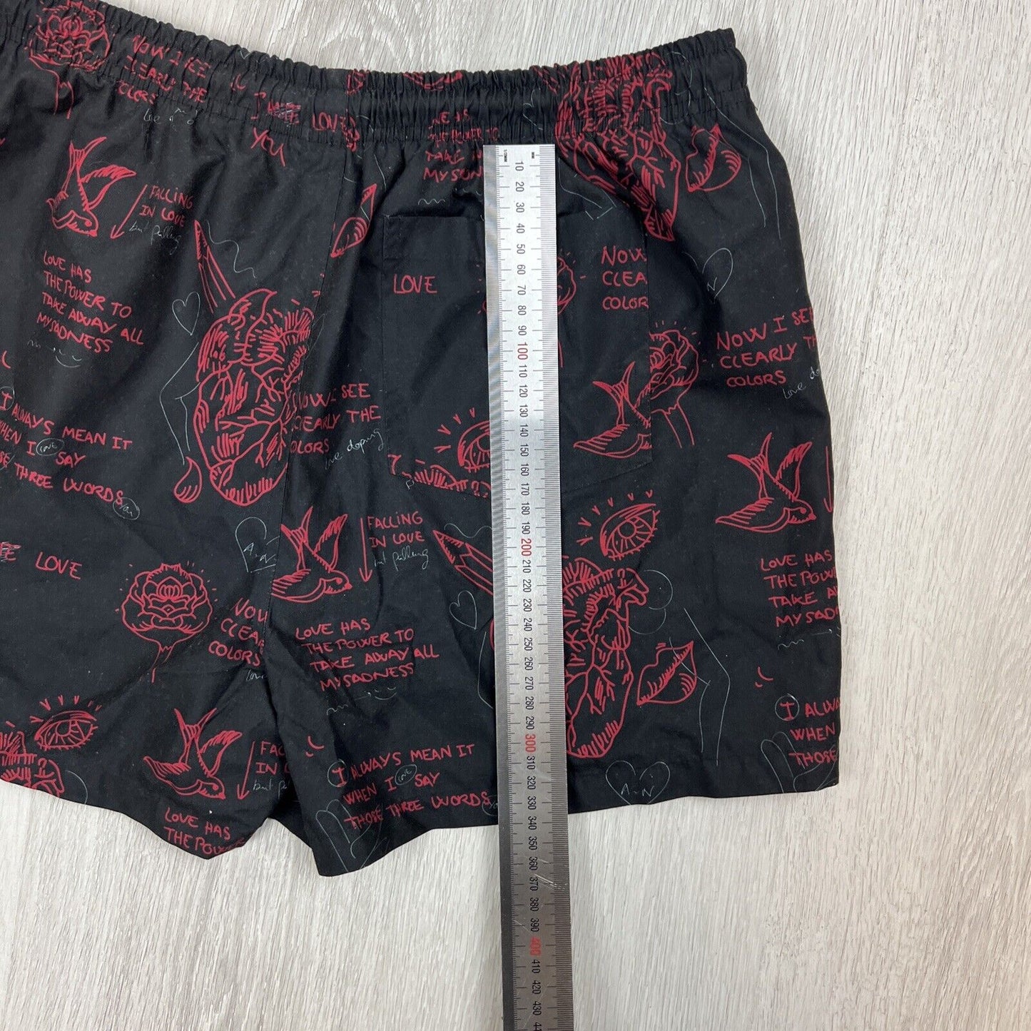 ZARA Mens Black Swim Shorts Board Shorts Beach Shorts Size XL
