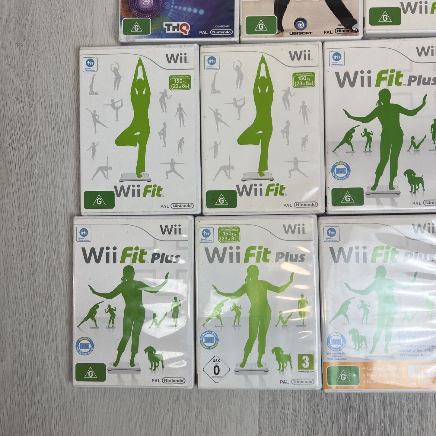 Nintendo Wii Video Game Bundle Wii Fit & Wii Fit Plus (11 Games)