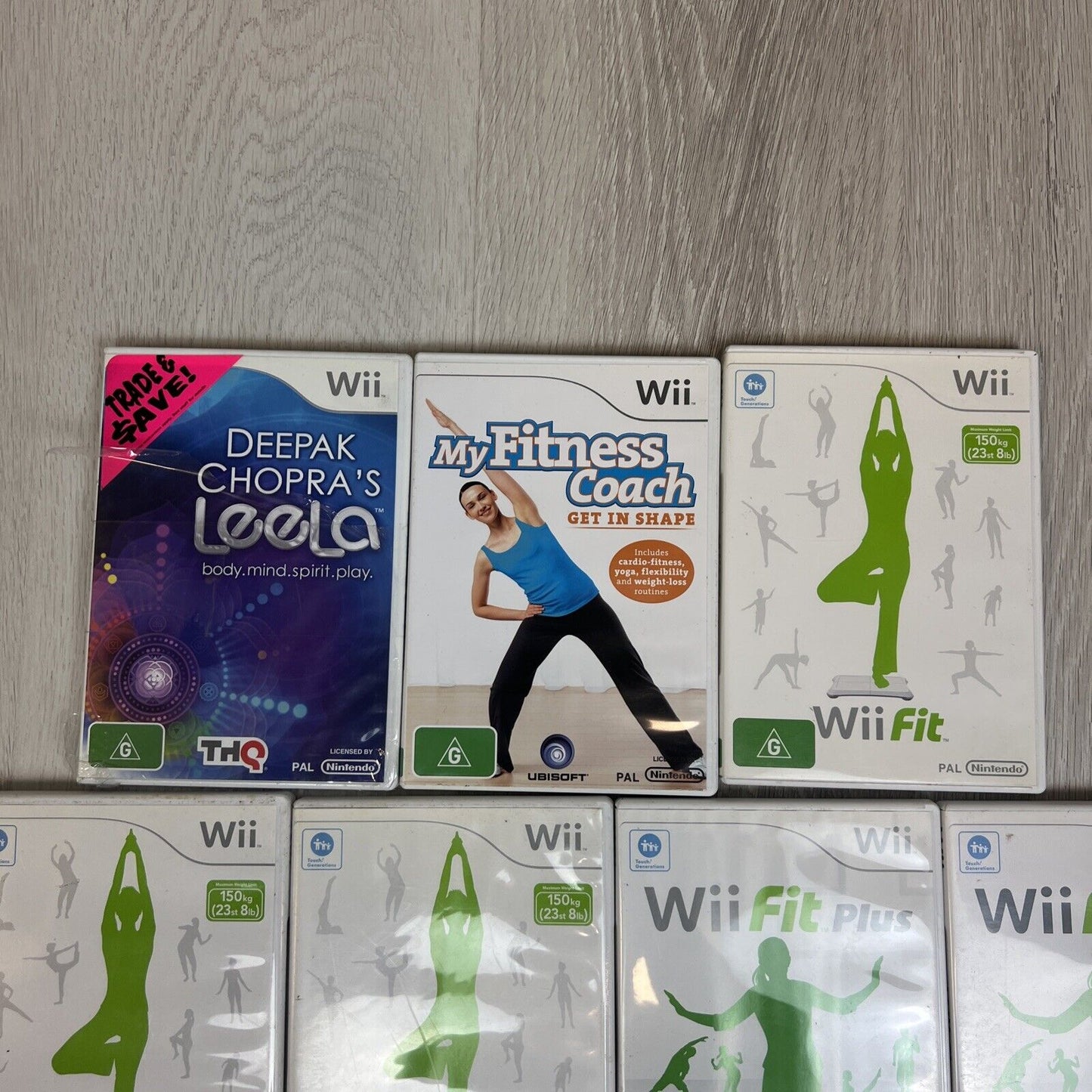 Nintendo Wii Video Game Bundle Wii Fit & Wii Fit Plus (11 Games)