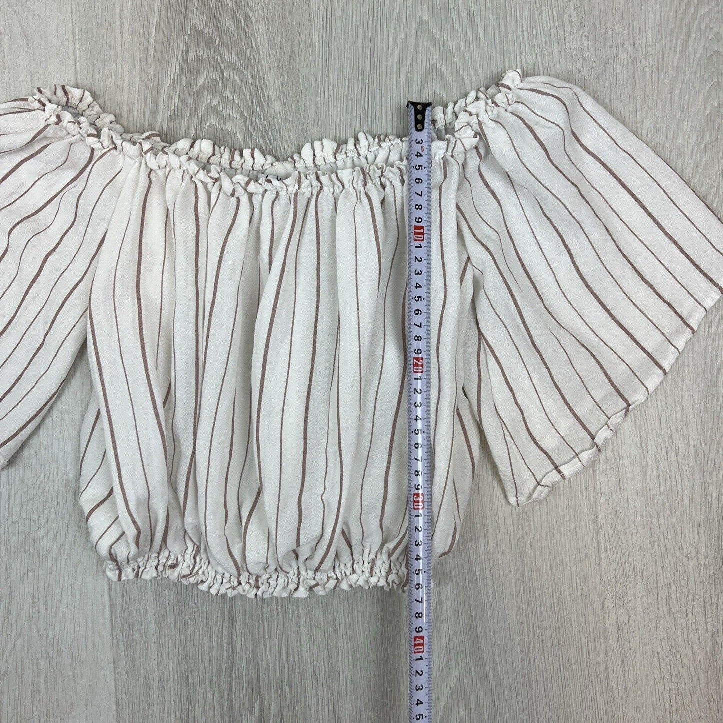 Perfect Stanger Womens White Off-Shoulder Crop Top Size 6