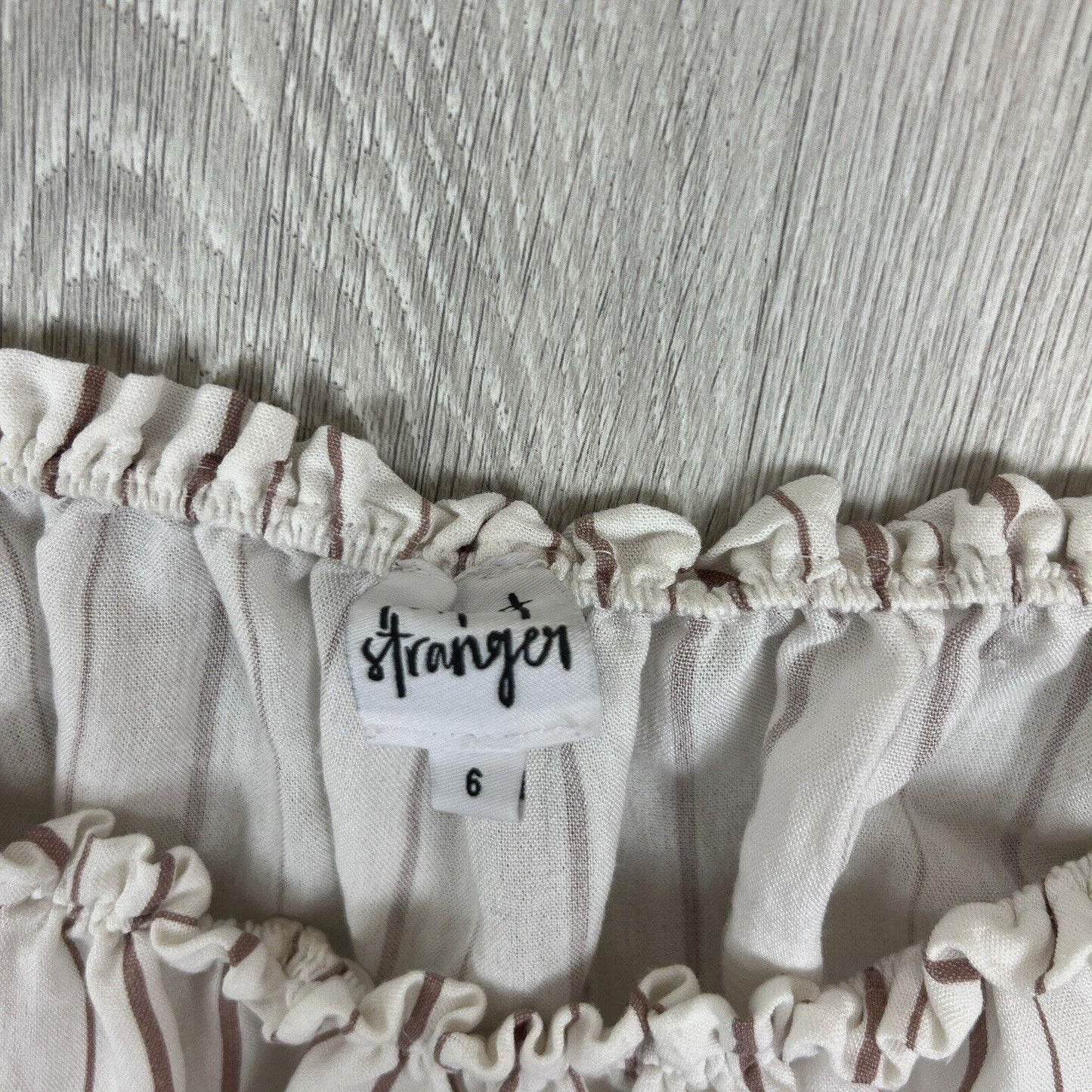 Perfect Stanger Womens White Off-Shoulder Crop Top Size 6