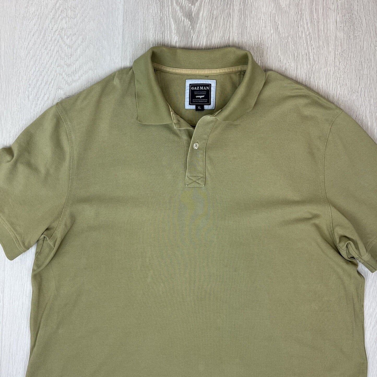 Gazman Mens Green Short Sleeve Polo Shirt Size XL