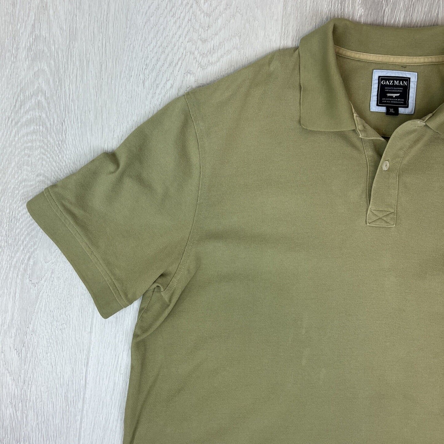 Gazman Mens Green Short Sleeve Polo Shirt Size XL