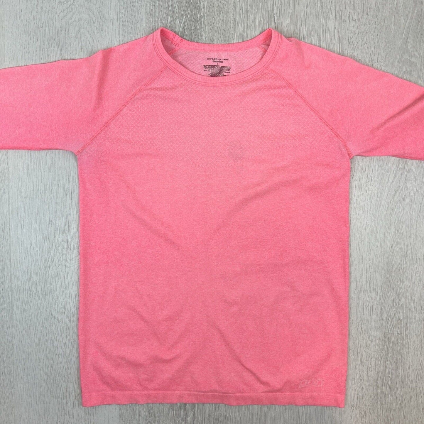 Lorna Jane Seamless Womens Pink Long Sleeve T-Shirt Top Size Large
