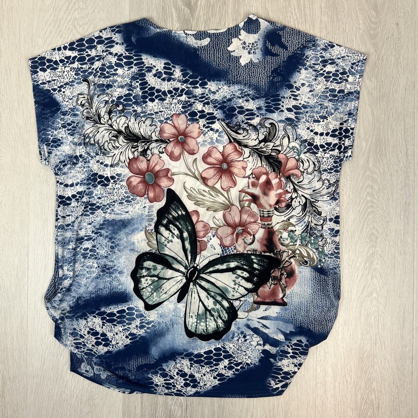 Caroline Morgan Womens Jewelled Butterfly Top Size 12-14